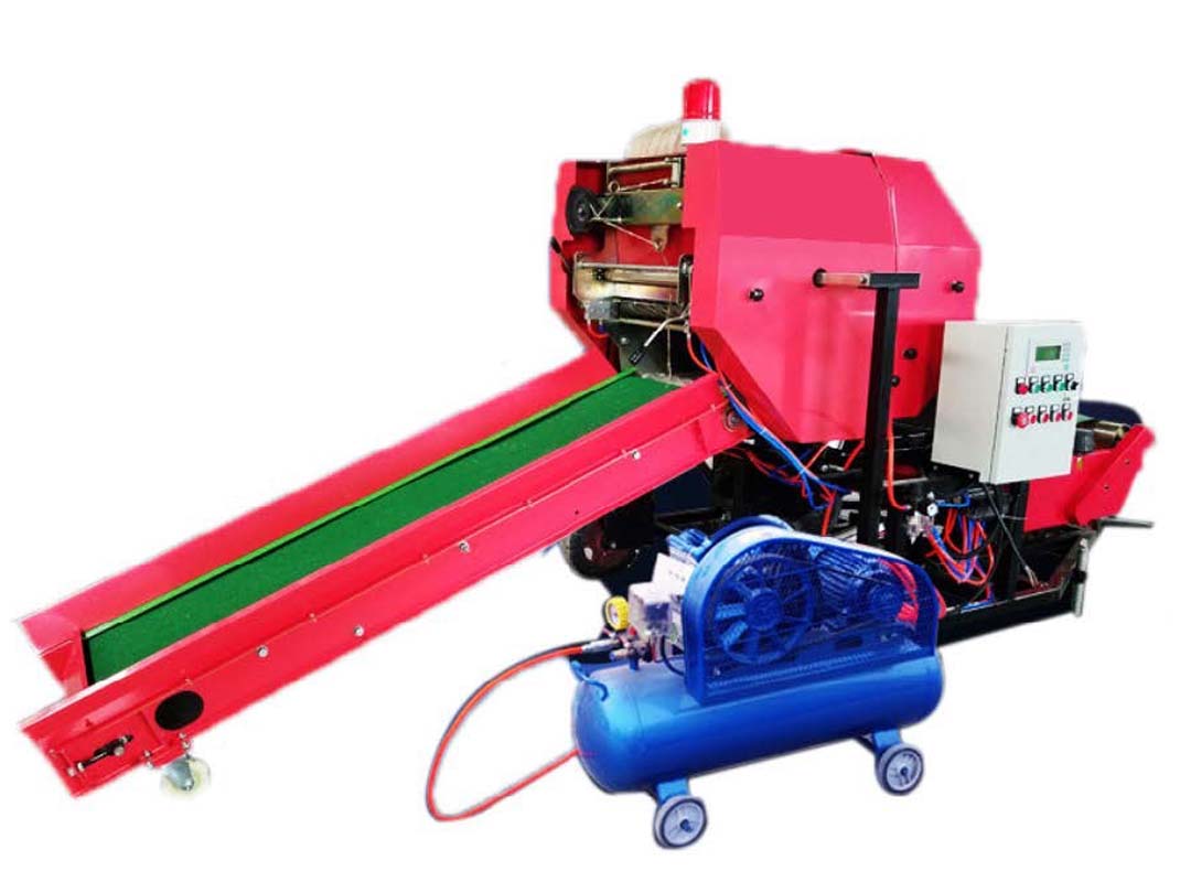 Hay Baler with Wrapping Machine